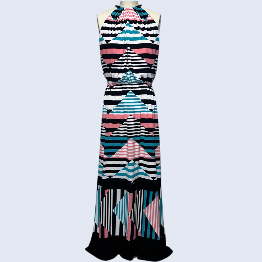 Women's Jessica Simpson Sleeveless Floor-Length Maxi Patterned Dress, Size S